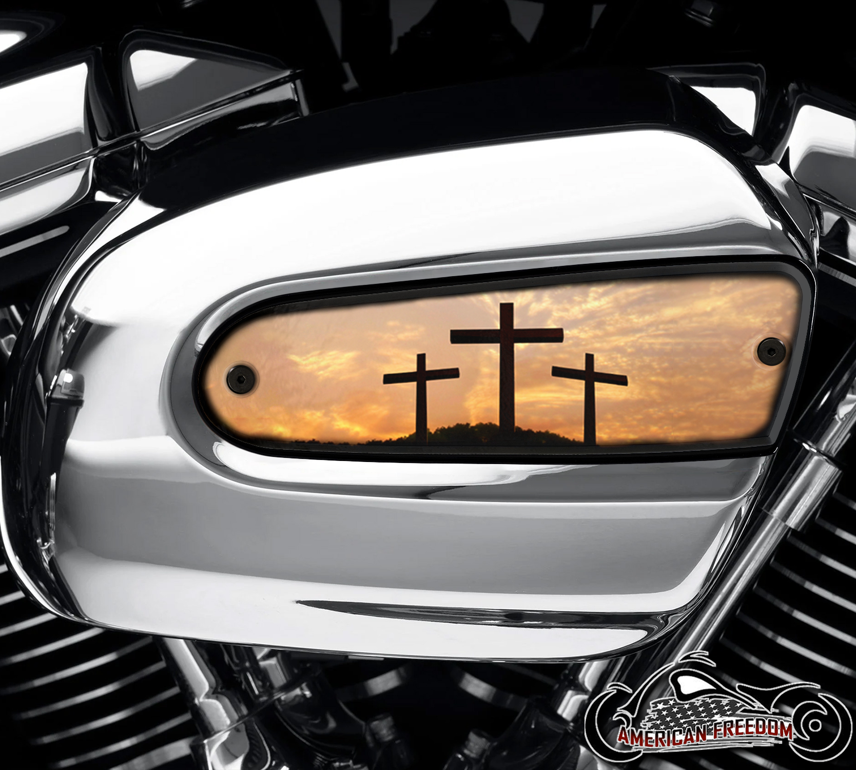 Harley Davidson Wedge Air Cleaner Insert - Sunset Crosses